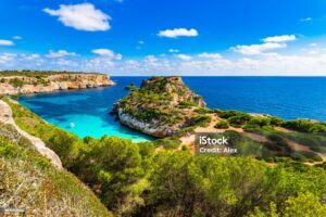 Beautiful seaside on Mallorca island, bay beach of Calo des Moro
